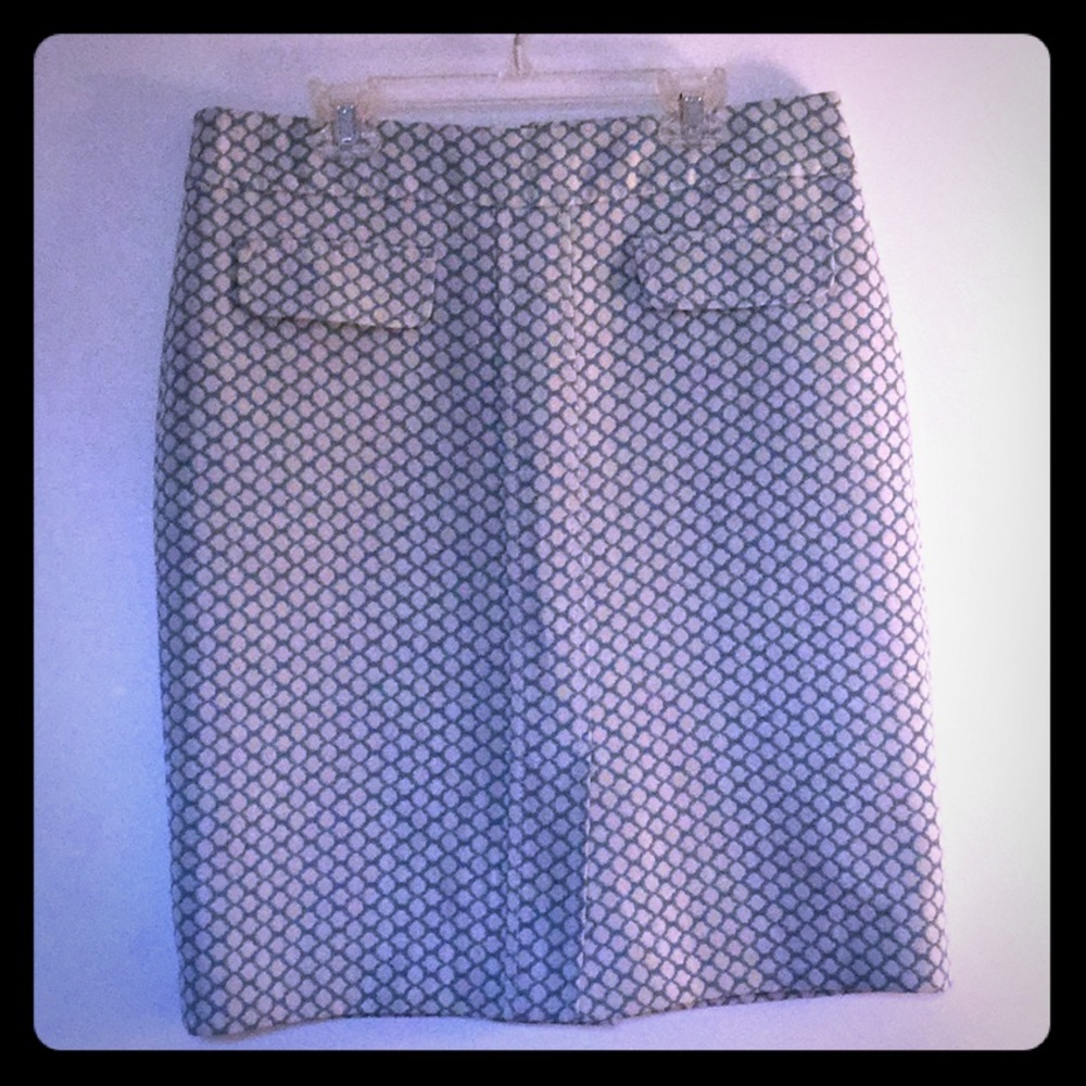 Beautiful Ann Taylor skirt in antique blue/bisque